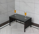 Outdoor Patio Furniture 1 Coffee Table With Clear Tempered Glass